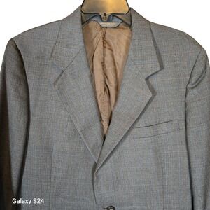 Kuppenheimer‎ Mens Blazer Jacket Sport Coat Plaid Brown Gray Classic
